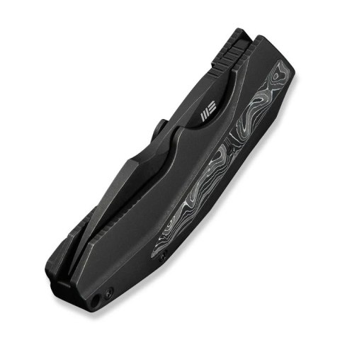 Nóż składany WeKnife Coral Black Titanium/Aluminium Foil Carbon Fiber, Black Stonewashed CPM 20CV by Gustavo T. Cecchini (WE2404