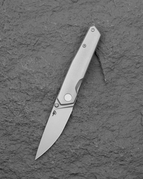 Nóż składany Bestech VK-Kuze Dark Grey Titanium, Dark Bead Blast / Stonewashed MagnaCut by Vulpex Knives (BT2504B)